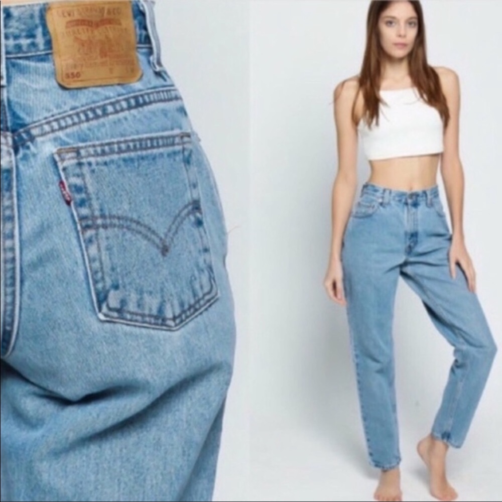 Rare Vintage Levi’s 550 Med Wash Hi-Rise Denim women’s size 12